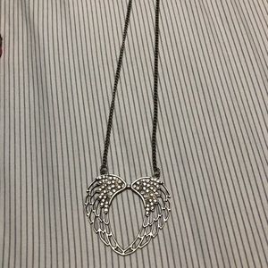 Feathered heart necklace